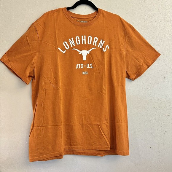 Longhorn Apparel Mens T Shirt Short Sleeve Crew Neck 100% Cotton Orange Size 2XL - Picture 1 of 5